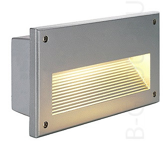 Светильник встраиваемый настенный - SLV BRICK DOWNUNDER E14 светильник встраиваемый IP44 для лампы E14 40Вт макс., серебристый