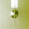 Светильник настенный арматура матовый никель плафон опалового стекла под лампу 1хС35 60W