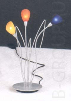 Настольные лампы в детскую, титан плафоны цветные под лампу 3xG4 10W