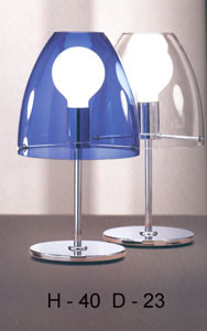Настольная лампа Италия, Finn Light CO арматура хром цвет стекла прозрачный под лампу 1хЕ27 60W