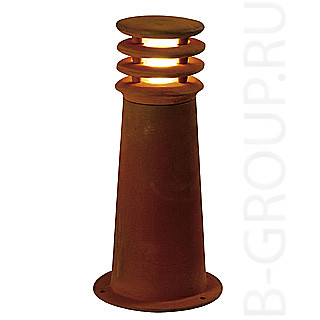 Светильники для улиц, цвет: тёмно-рыжий (под ржавчину), лампа энергосберегающая Е27, 11 Watt, IP55