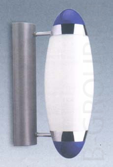 Светильник настенный арматура серебристый металлик плафон белый синий под лампу 2хTC D 26W