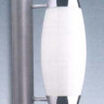Светильник настенный арматура серебристый металлик плафон белый синий под лампу 2хTC D 26W