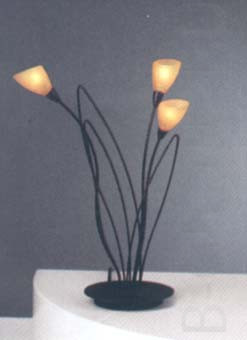 Лампы настольные для детской, арматура ржавчина плафон белый под лампу 3хG4 10W