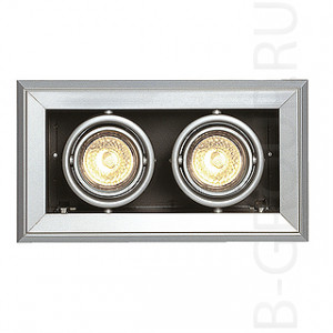 Встраиваемые потолочные светильникиAIXLIGHT&reg;, MOD 2 GU10 светильник встраиваемый для 2-х ламп GU10 по 50Вт макс., серебристый / черный