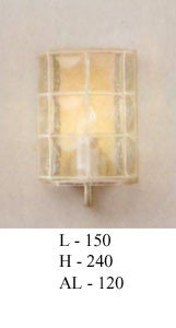 Бра арматура белая стекло прозрачное Antik под лампу 1хC35 60W