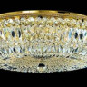 Потрясающая накладная люстра выполнена из металлического основания цвета золота или никеля, оформленного чистейшими кристаллами Swarovski.