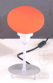 Настольная лампа цвет арматуры титан цвет плафона оранжевый под лампу 1хE14 D45 40W