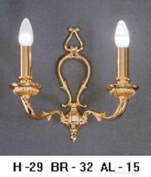 Светильник настенный цвет арматуры золото под лампу 2хЕ14 40W