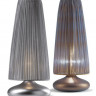 Настольная лампа под лампу 1хЕ27 100W. Светло-голубая с золотом, белая или серая керамика, декорированная вручную. H - 87см, D осн. - 34см.