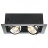 Светильники встраиваемые потолочныеAIXLIGHT&reg; FLAT, DOUBLE ES111 светильник встраиваемый для 2-x ламп ES111 по 75Вт макс., хром/ черный