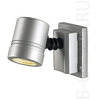 Светильники для фасадов. Цвет - серебристо серый, под лампу GU10 230 V max 50 Watt, IP 55.