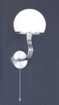 Бра цвет арматуры никель матовый хром стекло белое матовое под лампу 1хЕ14 60W