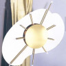 Светильник настенно-потолочный цвет арматуры хром полир латунь под лампу 9xG4 20W