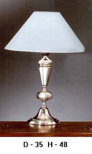 Лампа настольная цвет арматуры матовый никель под лампу 1xD45 E14 40W