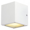 Уличный потолочный светильник куб для освещения фасадов и дверных проёмов SLV by MARBEL, цвет белый, под светодиодную лампу GX53, макс. 9w, класс защиты IP44