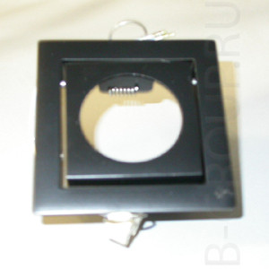 Светильник встраиваемый поворотный цвет арматуры черный под лампу 1xQR CBC51 GU5 3 50W