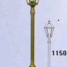 Светильник в комплекте с опорой освещения высота 1 150 мм арматура черная хром IP43 под лампу 1хА60 75W