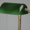 Зеленая настольная лампа для кабинета банкира, размеры: высота - 45 см, лампа1 x E27 max. 60 W. (плафоны и арматура могут быть в различной цветовой гамме).