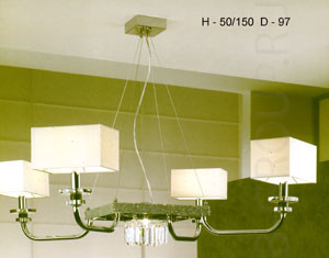 Итальянские люстры Swarovski подвесные, цвет арматуры хром цвет плафона слоновая кость Swarovski под лампу 5xG9 40W