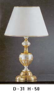 Лампа настольная цвет позолота посеребрение под лампу 1x A60 60W Н 50 см