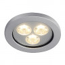Светодиодные светильники потолочныеEYEDOWN LED 3x1W светильник встраиваемый IP44 с 3-мя PowerLED по 1Вт, 3000К, 190lm, алюминий