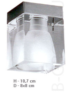 Светильник потолочный прозрачное стекло, под лампу 1xQ PAR16 50W.