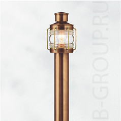 Осветительный столб, арматура медь, стекло прозрачное IP44, 180х1050х150мм под лампу 1xА60 100W