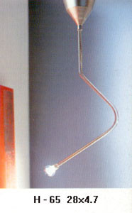 Светильник под лампу 1хGU4 35W, цвет арматуры - алюминий, стекло - прозрачное,синее или красное