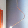 Светильник под лампу 1хGU4 35W, цвет арматуры - алюминий, стекло - прозрачное,синее или красное