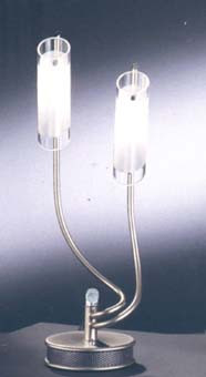 Настольная лампа арматура никель матовый хром под лампу 2хG9 40W