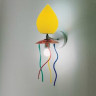 Настенный светильник для детской комнаты из муранского стекла под лампы 1хЕ14 40W и 1хЕ14 60W. Цвет стекла: желтый,или голубой, или зеленый, или белый.