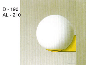 Настенный светильник шар арматура полированная латунь плафон матового опалового стекла под лампу 1хА60 75W