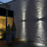 Светодиодный настенный фасадный светильник, цвет: каменно-серый, под лампу Microlynx 230V 6 Watt, IP 44.