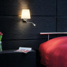 Светильник для спальни под галогенную лампу 1хG9 40W + на светодиодах 1x 1W PowerLED. Цвет арматуры - хром. Цвет светодиодов: теплый белый