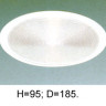 Светильник встроенный рефлек компенс LED 100 арматура белая плафон опаловый под лампу 1xТС D 18W