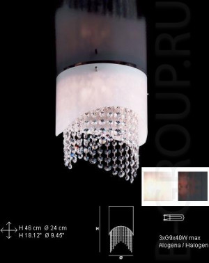 Накладной потолочный светильник с кристаллами сваровски. Возможны 2 цвета