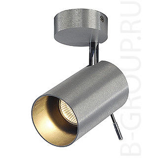Светильники потолочные накладные ASTO TUBE 1 светильник накладной для лампы GU10/PAR20 75Вт макс., матированный алюминий