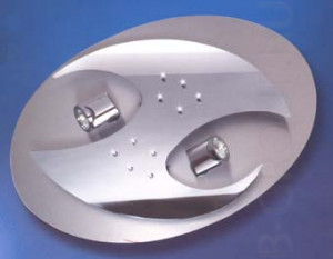 Настенно-потолочный светильник цвет арматуры хром сталь под лампу 2xGU5 3 35W 10xG4 10W