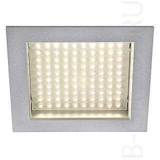 Светильники светодиодные встраиваемые LEDPANEL 100 светильник встраиваемый с блоком питания и 100 белыми теплым LED общ 8.5Вт, серебристый