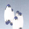 Подвесной светильник арматура хром плафон белый синий под лампу 6хTC L 36W IP40