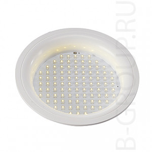 Встраиваемые светодиодные светильники LEDPANEL ROUND светильник встраиваемый с блоком питания и 97 белыми теплыми LED общ 12Вт, белый