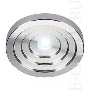 Светодиодные светильники LED KONKAV светильник встраиваемый с белым PowerLED 1Вт, матированный алюминий