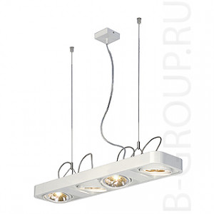 Потолочные подвесные светильникиAIXLIGHT&reg; R2 LONG QRB111 светильник подвесной с ЭПН для 4-x ламп QRB111 по 50Вт макс., белый
