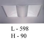 Светильник встраиваемый арматура белая под лампу 2хTC L 40W