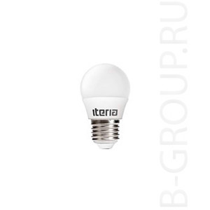Лампа Iteria Шар 6W 4100K E27 матовая, арт.803008