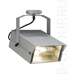 Потолочные накладные светильникиHQI-TS FLOOD 150 светильник с ЭмПРА на круглом основании для лампы HQI-TS 150Вт, серебристый