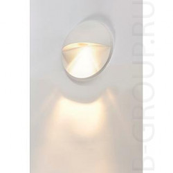 Встраиваемый светодиодный светильник SLV 148030 из гипса под лампу LED 1W. Цвет - белый.