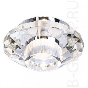 Светильники потолочные встраиваемыеCRYSTAL 7 светильник встраиваемый для лампы G4 20Вт макс., хром/ стекло прозрачное кристаллическое