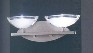 Светильник настенный цвет арматуры никель матовый хром под лампу 2хG4 20W
